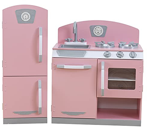 KidKraft Cucina e Frigorifero per Le Bambole, 53160, Rosa Antico