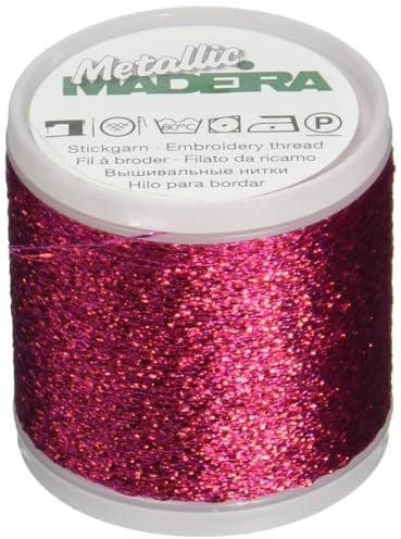 Madeira Metallic Sparkling Nr.40 Stickerei Gewinde, 200 Meter Länge, #018 Rosa