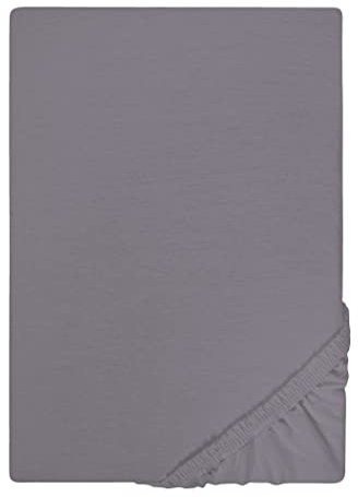 biberna Jersey-Spannbetttuch 0077155 Silber/grau 1x 90x190 cm - 100x200 cm