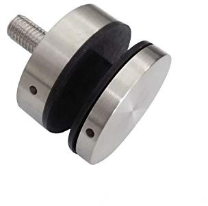 Edelstahl AISI 304 Fixierpunkt Glas Klemme Ø 52 mm flacher Kopf