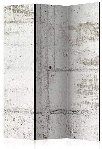 murando Raumteiler Beton Loft Foto Paravent 135x172 cm einseitig auf Vlies-Leinwand Bedruckt Trennwand Spanische Wand Sichtschutz Raumtrenner grau f-A-0458-z-b