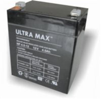 Ultramax NP4.5-12, 12V 4.5AH (as 4Ah & 5Ah) EMERGENCY LIGHT LIGHTING BATTERY