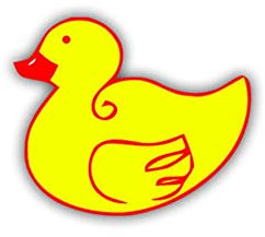 Aufkleber/Sticker Ente Bade Ente Planschen Baden Spielen 6x7cm A907