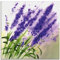 ARTland Wanddeko Glasbilder Wandbild Glas Bild einteilig Aquarellfarben Pflanzen Blumen Lavendel Wellness Ruhe Lila S5QF