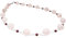 Halskette Kette Collier aus Rosenquarz & Granat & 925 Silber rose weinrot