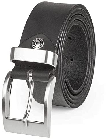 LINDENMANN Leder-Gürtel Herren 40 mm breit, Gürtel Herren Echt-Büffel-Leder Gürtel, Ledergürtel, Jeans-Gürtel schwarz, Größe/Size:Bundweite 150 cm Gesamtlänge 165 cm W 59 XXXXXL