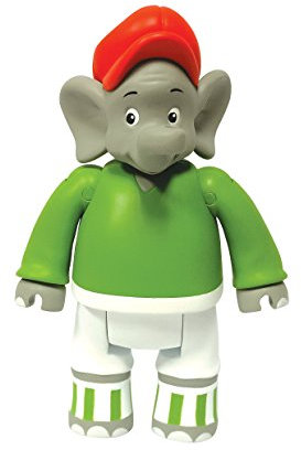Benjamin Blümchen Figur als Fußballspieler 10802, bewegliche Spielfigur ca. 9 cm groß, detailgetreue Gestaltung, mit tollen Accessoires von Jazwares