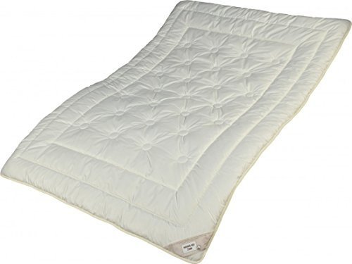 Garanta Zirbe Bettdecke 155 x 220 - Leichtes Duo-Steppbett - Füllung KBA Merino Schafschurwolle und Zirbenholz Spänen