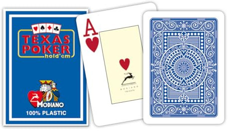 Modiano 300545 Texas Poker Blu, Dunkelblau