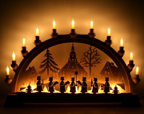 Unbekannt KWO 62003 - Schwibbogen Seiffner Kirche m. Kurrende