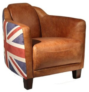 Clubsessel Rocket Union Jack Vintage Leder