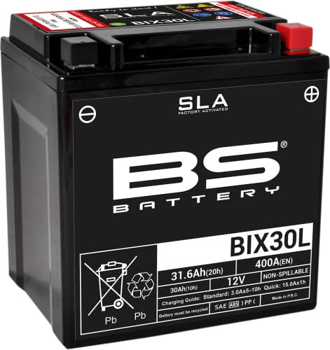 BS battery 300631 bix30l AGM SLA Moto Batterie Noir