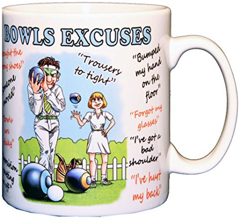 personalised4u Bowls Excuses Funny Ceramic Coffee Mug – (Standard)