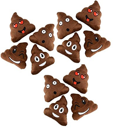 EPHIIONIY Emoji-Poop Kissen 12,7 cm Plüsch Sortiert 12 Stück