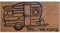 Bestlivings Fußmatte Kokos 25x50cm im Design: YES WE Camp - Schmutzfangmatte für Innen- und Außenbereich, Fussmatte schmal - PVC Unterseite