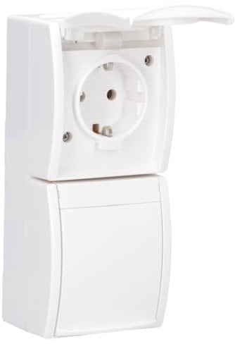 Busch-Jaeger 20-02 EW-54 SCHUKO® Steckdose 2-fach (Thermoplast) Alpinweiß ocean® (IP 44) 2CKA002084A0710