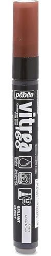 Pebeo Vitrea 160-Glass Paint Glossy Marker, Amber