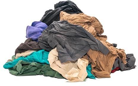 Buffalo Industries (10085PB Recycled Multicolored T-Shirt Cloth Rags, 50 lb. Bag, All-Purpose Rag for Cleaning, Paint Spills and Cleanup, Staining, Polishing, Dusting, Made from Recycled Materials