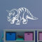 wandtattoo-factory Triceratops Dinosaurier Wandaufkleber Sticker - Farbe: Weiss
