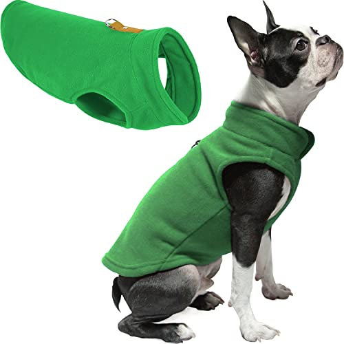 Gooby Every Day Fleece-Hundeweste für kaltes Wetter, für kleine Hunde, Grün, Größe M