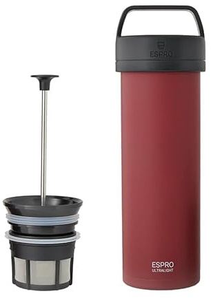ESPRO P0 Ultralight Travel Coffee Press, Cranberry