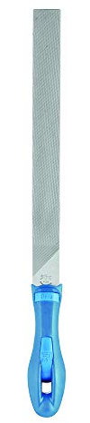 PFERD-PLUS-Feile Flachstumpf, 250mm, rechteckige Feile, Spezialhieb auf drei Seiten, inkl. Ergonomie-Feilenheft, 11215256 – für leichtes und kräfteschonendes Arbeiten