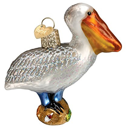 Old World Christmas Bird Watcher Collection Glass Blown Ornaments for Christmas Tree Pelican