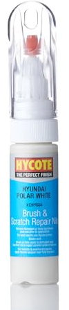Hycote Brush and Scratch Repair Nib Touch Up Paint, Hyundai Polar White, 12.5 ml