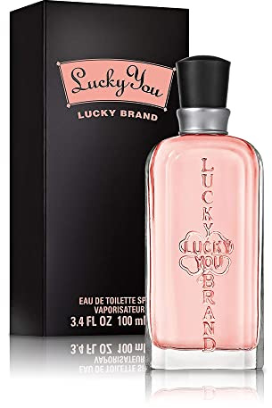 Lucky Brand Lucky You Perfume for Women, Eau De Toilette Day or Night Spray with Fresh Flower Citrus Scent, 3.4 fl oz