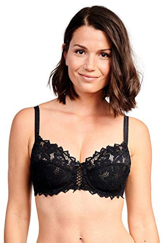 Sans Complexe - Arum - Soutien-Gorge Emboitant en Dentelle avec Armatures - Classique - Femme - Noir - 95F