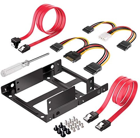 Inateck SSD Mounting Bracket 2.5 to 3.5 with SATA Cable and Power Splitter Cable, ST1002S