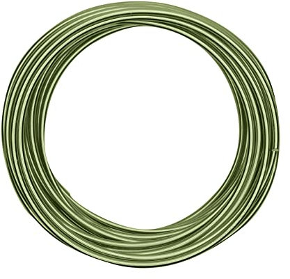 Vaessen Creative Aluminiumdraht, 4mm x 10m, Aluminium Wire, Basteldraht, Dekodraht, Floristikdraht Aludraht Schmuck 4 mm x 10 Meter | Biegsam Schmuckdraht Apfelgrün, Apple Green, 1000 x 0.4 x 0.4 cm