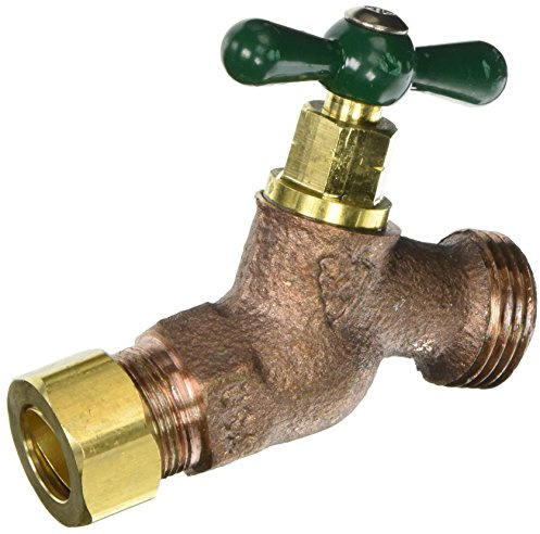 ARROWHEAD BRASS & PLUMBING 254CCLF 1/2 Compression, Red Brass, Straight Hose Bibb