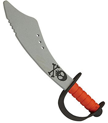 W WIDMANN MILANO Party Fashion 03614 - Spada da pirata, in EVA, 42 cm, con teschio, accessorio per carnevale e feste a tema