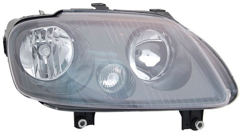 TYC Satz Scheinwerfer passgenau | kompatibel mit Volkswagen Touran 2003-2006 & Caddy II 2004- - Schwarz