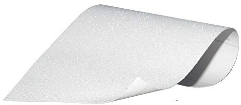 Neoxxim 8.69€/m2 Glitzer Folie Rau - WEISS - 100 x 152 cm Auto Folie BLASENFREI selbstklebend flexibel Lackschutz Folie Deko Folie folieren Car Wrappig