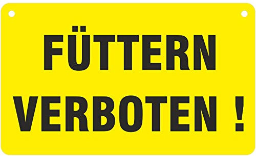 Schild Füttern verboten Weidezaunschild Warnschild Weide 120 x 200 mm aus PVC 2mm stark
