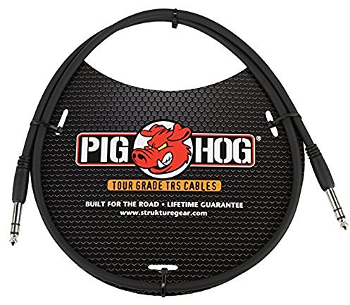 Pig Hog PTRS03 High Performance 1/4 TRS Instrument Cable, 3 Feet