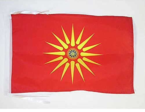 AZ FLAG - Flagge Mazedonier Ethnie - 45x30 cm Mit Kordel - Mazedonien Fahne 30 x 45 Cm - Flaggen