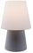8 seasons design - Designer Leuchte No. 1 stone (E27, 60 cm, IP44, Innen- & Außenstandleuchte, Steinoptik, UV-, wetter- & frostbeständig, Gartenleuchte, Wohnraumleuchte) steinfarbig