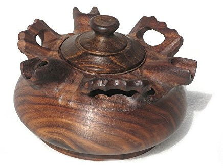 Coppa dell'amicizia valdostana in pregiato Legno di Noce a 3 becchi