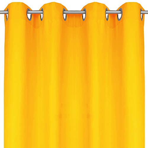 Bestlivings Blickdichte Orange Gardine mit Ösen in 140x245 cm (BxL), in vielen Größen und Farben