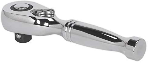 Sealey Ak661S Stubby Ratchet Wrench 3/8Sq Drive Pear-Head Flip Reverse
