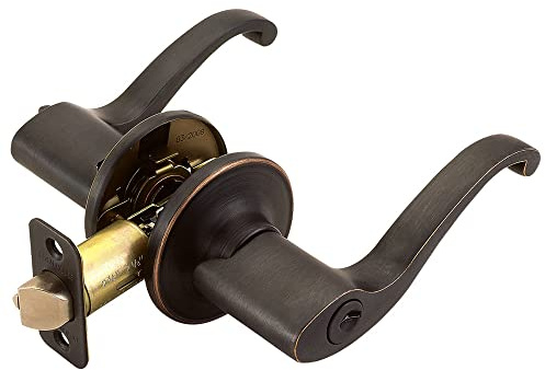 Design House Scroll Keyed Entry Door Lever, Oil Rubbed Bronze