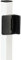 Gâche Noire - Tube 40X40 - pour Serrure Twist40, Plastic Black Ral 9005