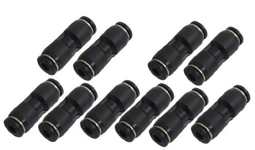 sourcing map 10pcs Connecteurs pneumatiques à air de raccord rapide 4 mm à 4 mm enfichables droit