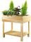 Melko Hochbeet aus Holz – Pflanzkasten für Indoor, Balkon, Terrasse und Garten, Frühbeet mit 4 Fächer, mit Ablage, ideal zum Anpflanzen, 80 x 60 x 80 cm