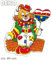 KarnevalsTeufel.de Wandbild Mini-Clown, Höhe ca. 40 cm, Wand-Deko, Dekoration