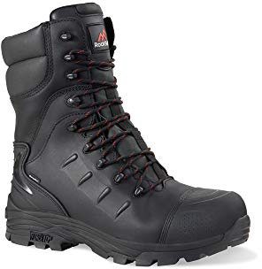 Rock Fall Unisex's Monzonite High Leg Internal Metatarsal Waterproof Safety Boot, Black, Size 8