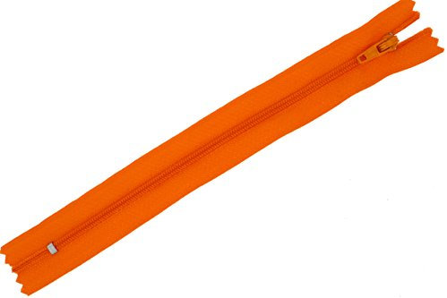 FIM Reißverschluss Nylon feine Spirale Nr.3 nicht teilbar für Hosen usw. Farbe: 7 - orange(157), 20cm lang